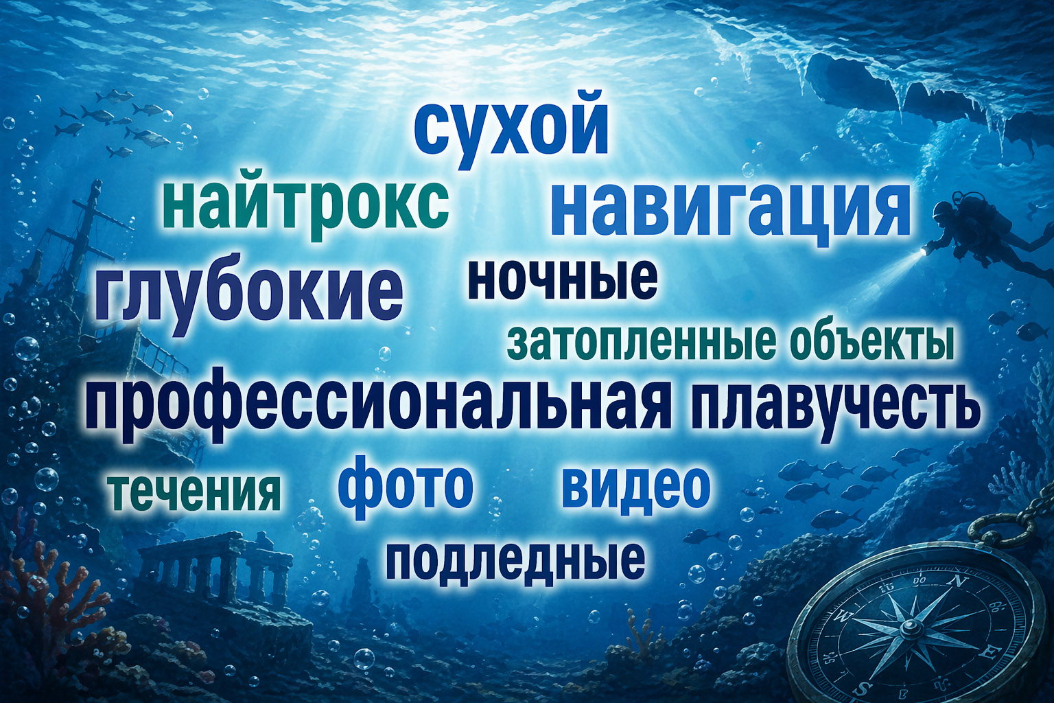 Специализации по дайвингу Nitrox, Deep, Night, Wreck, Drift Специализации по дайвингу Nitrox, Deep, Night, Wreck, Drift