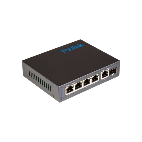 PV-POE04G1S1 - 6 портовый коммутатор 10/100 Мбит/с с 4 портами PoE и SFP