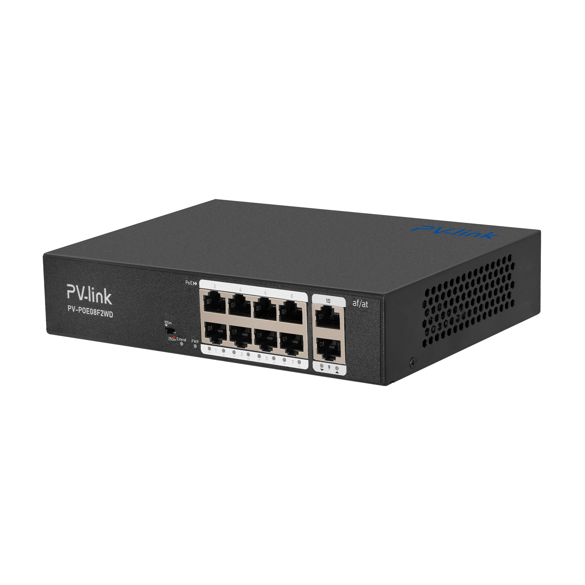 PV-POE08F2WD - 10 портовый коммутатор 10/100 Мбит/с с 8 портами PoE — изображение 3